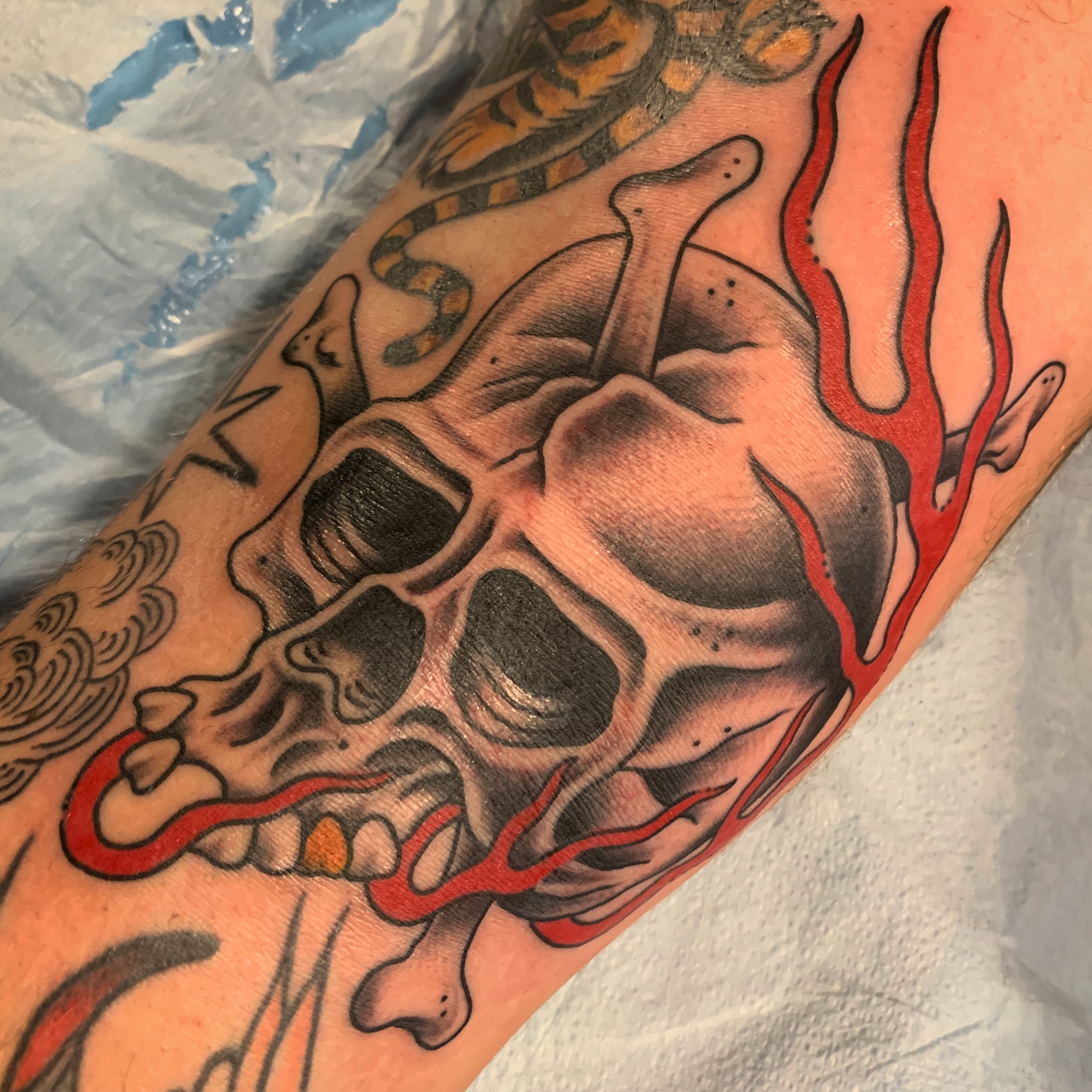 Skull on Fire Tattoo - Best Tattoo Ideas Gallery
